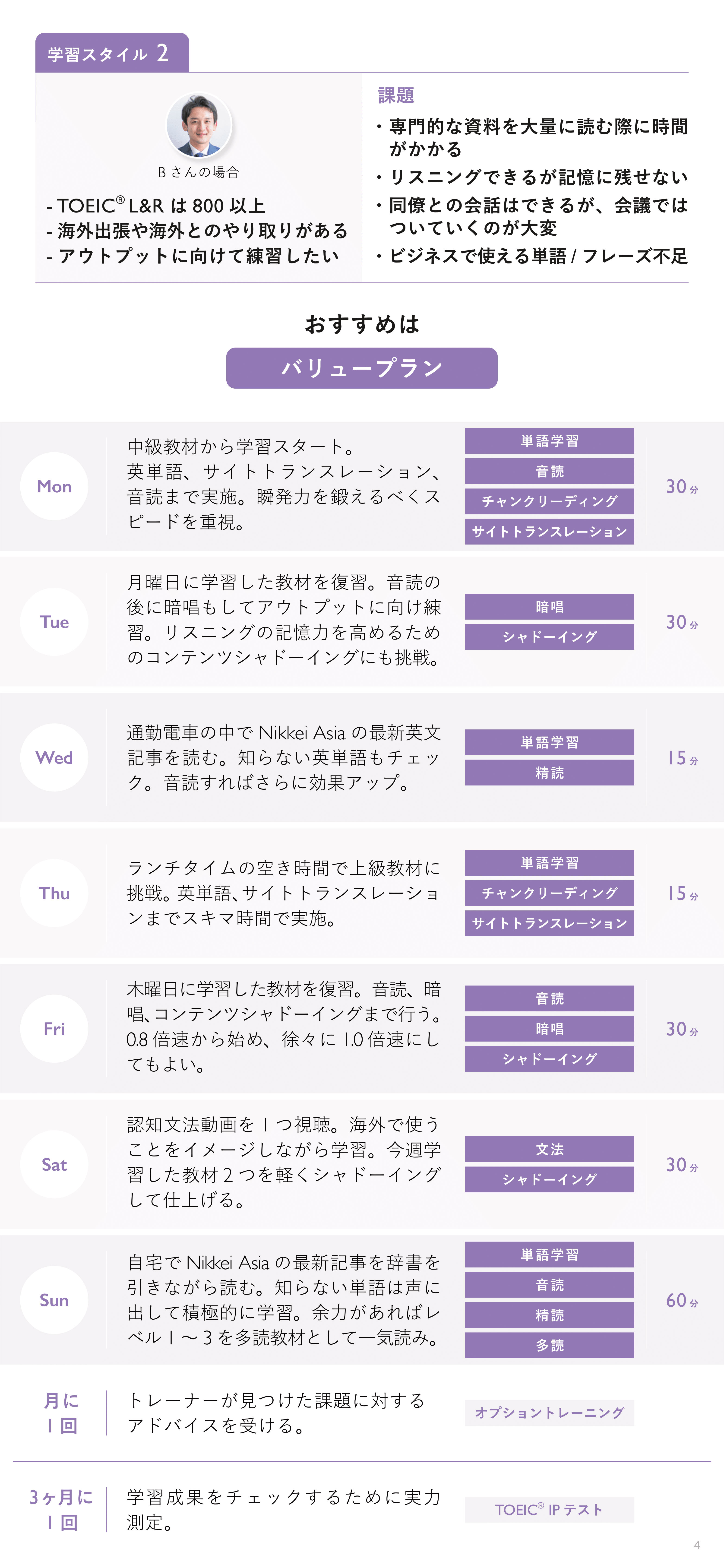 ENGLISH COMPANY MOBILE リーフレット 4ページ